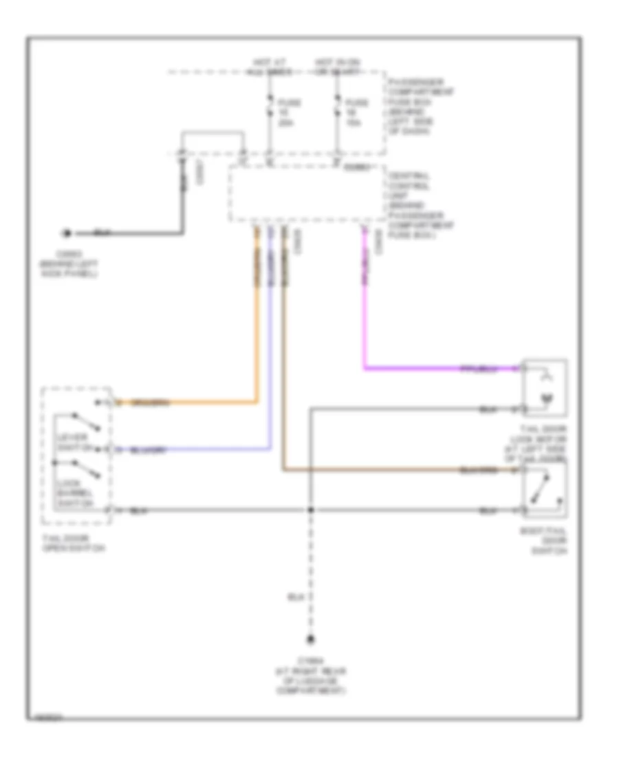 Tailgate Release Wiring Diagram for Land Rover Freelander HSE 2004