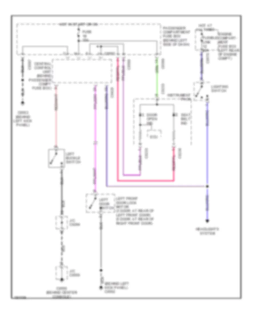 Warning Systems Wiring Diagram for Land Rover Freelander HSE 2004