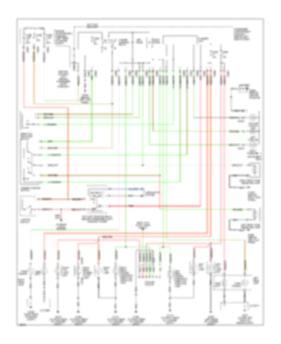 Exterior Lamps Wiring Diagram, with DRL for Land Rover Freelander SE 2004