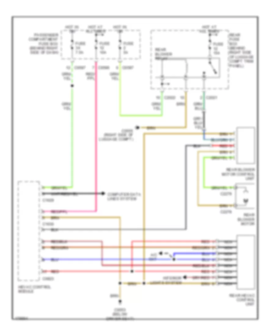Rear A C Wiring Diagram for Land Rover Range Rover Westminster 2004