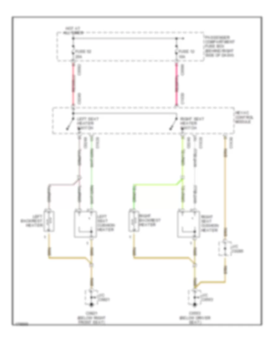 Front Seat Heater Wiring Diagram for Land Rover Range Rover Westminster 2004