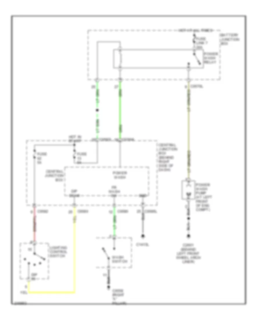 Power Wash Wiring Diagram for Land Rover Discovery 3 SE 2005