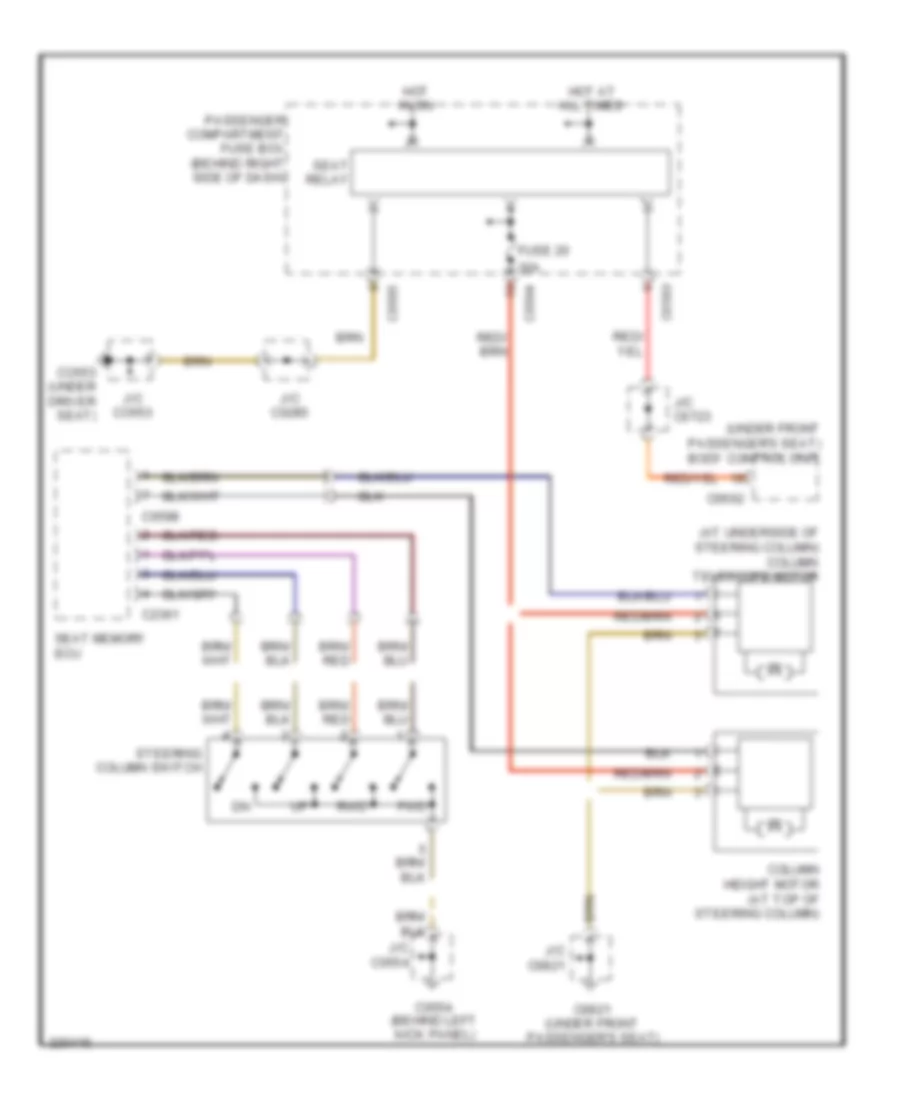 Steering Column Memory Wiring Diagram for Land Rover Range Rover HSE 2005