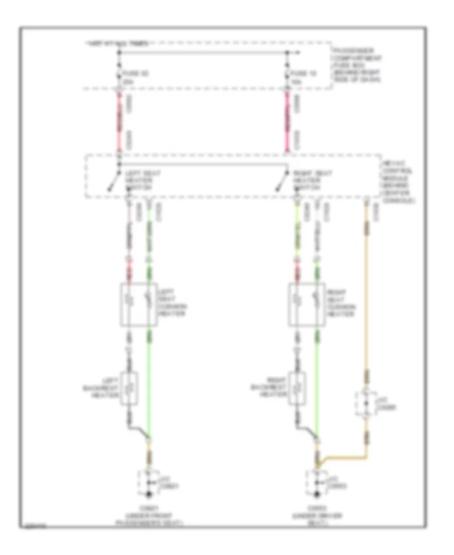 Front Seat Heater Wiring Diagram for Land Rover Range Rover HSE 2005