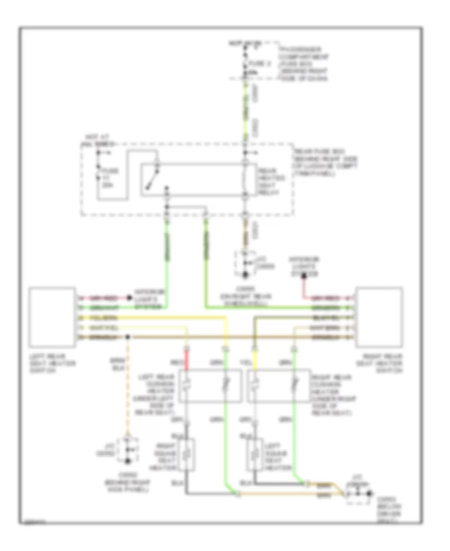 Rear Seat Heater Wiring Diagram for Land Rover Range Rover HSE 2005