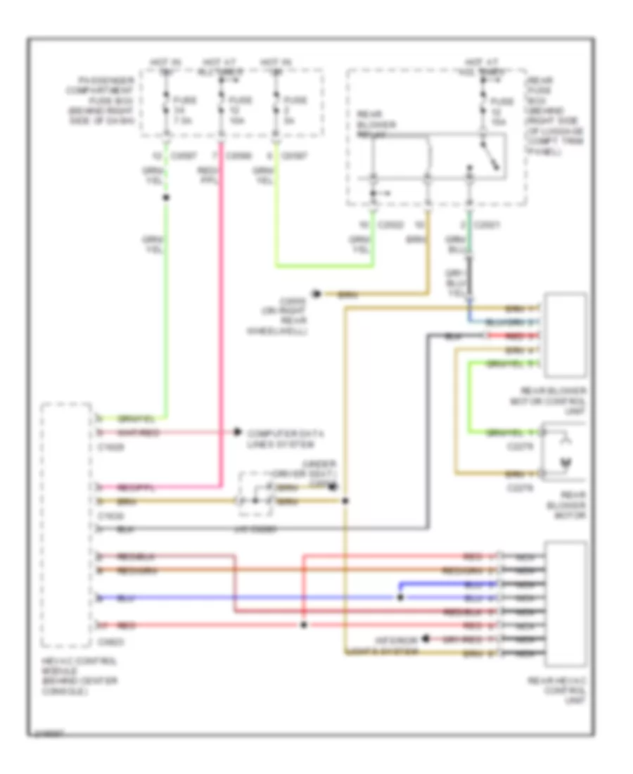 Rear A C Wiring Diagram for Land Rover Range Rover Westminster 2005