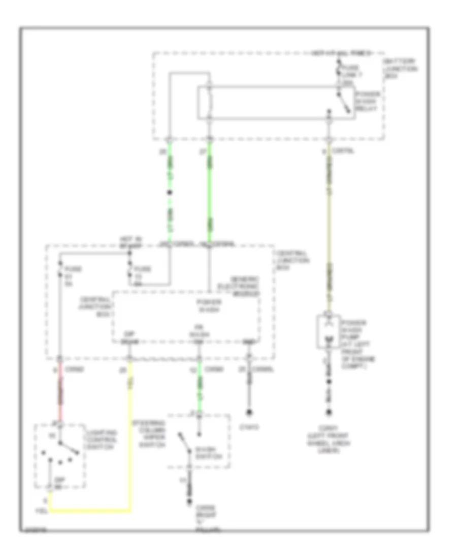 Power Wash Wiring Diagram for Land Rover Discovery 3 2006