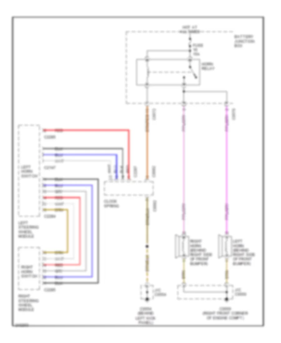 Horn Wiring Diagram for Land Rover Range Rover HSE 2006