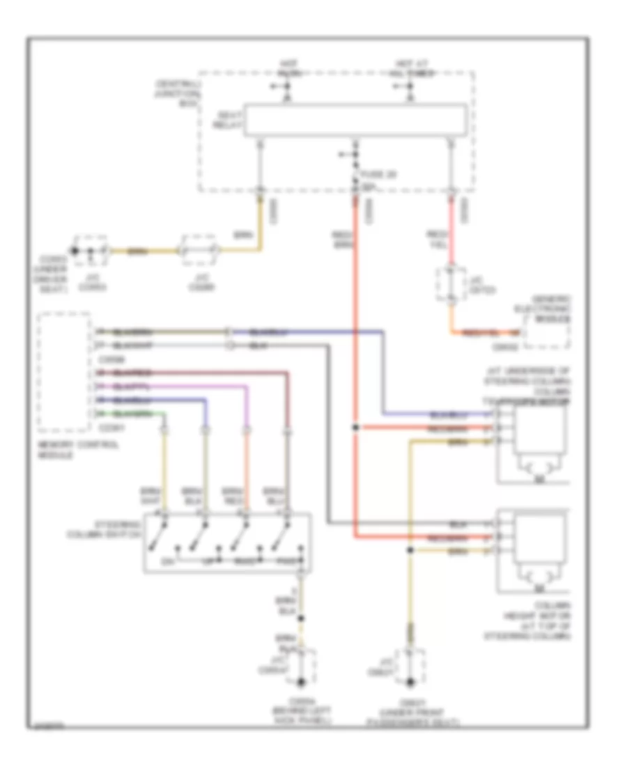 Steering Column Memory Wiring Diagram for Land Rover Range Rover HSE 2006