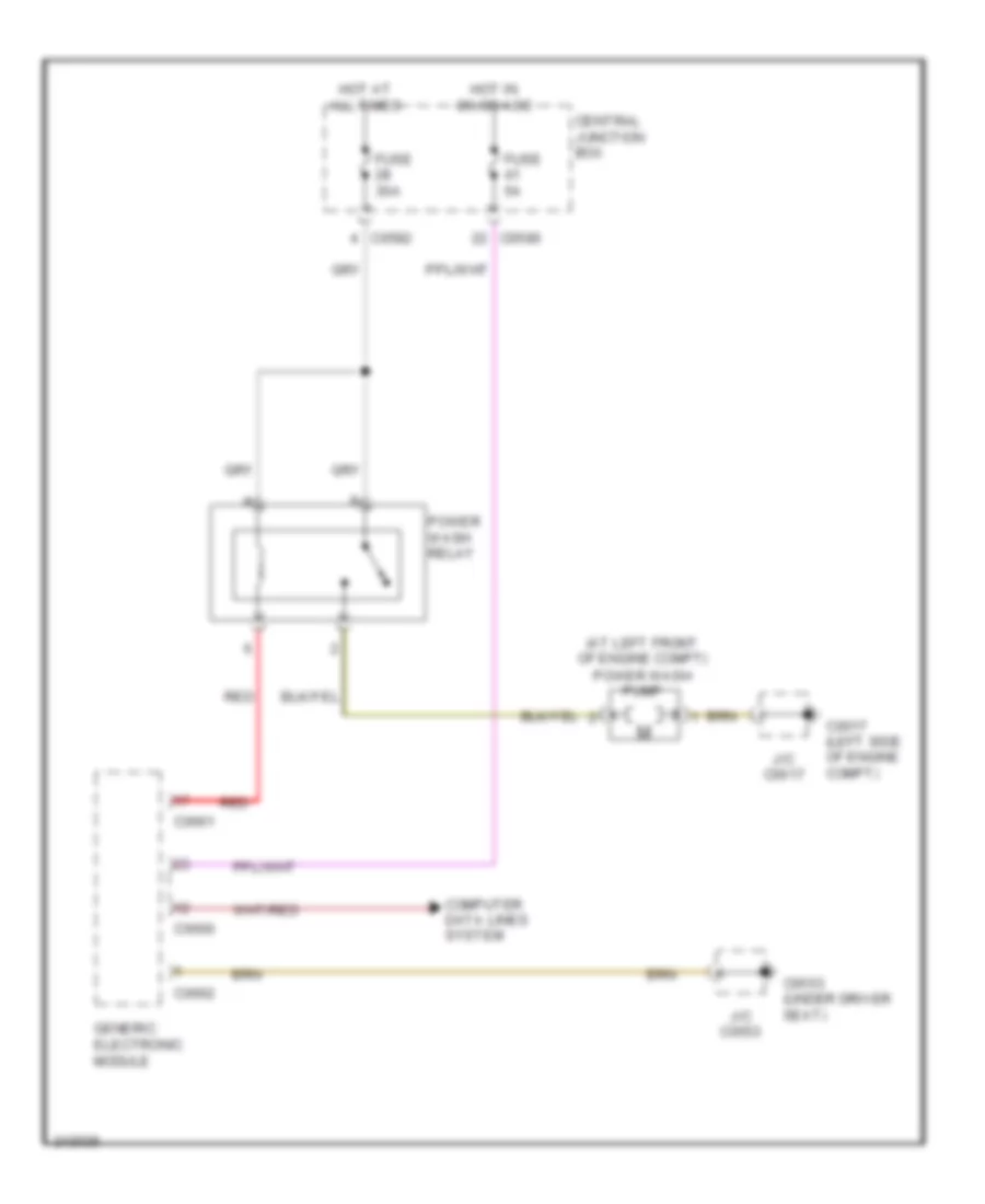 Power Wash Wiring Diagram for Land Rover Range Rover HSE 2006