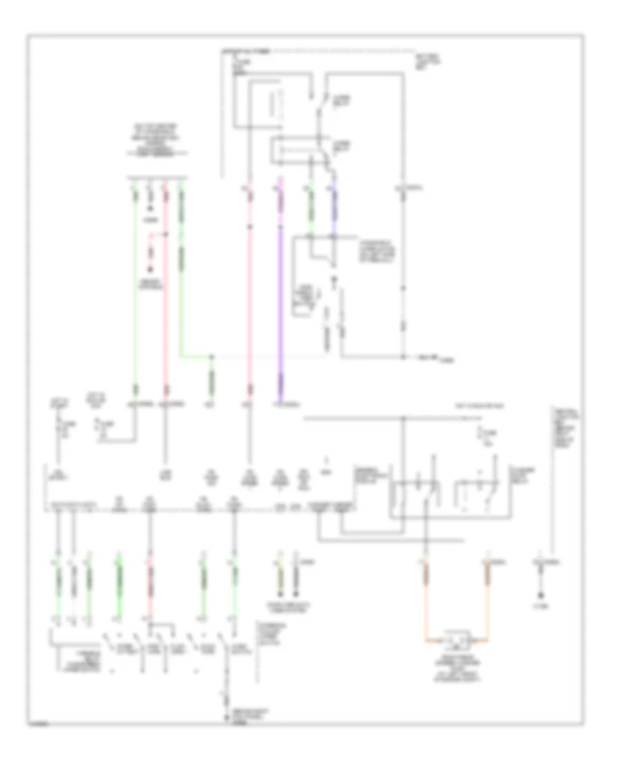 Электросхема передних стеклоочистителей дворников и омывателя лобового стекла для Land Rover Range Rover Sport Supercharged 2006