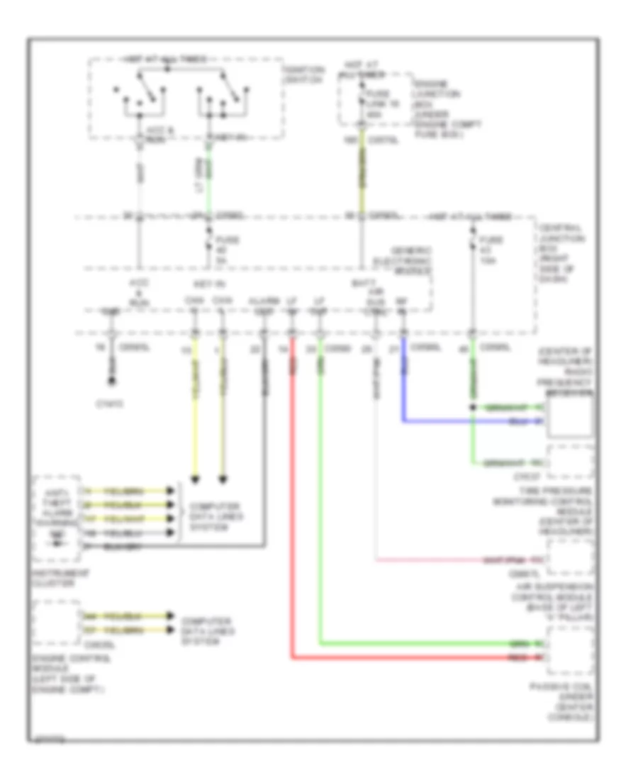 Anti-theft Wiring Diagram, Passive for Land Rover Discovery 3 HSE 2007