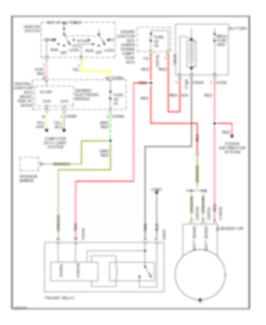 Charging Wiring Diagram with Transit Relay for Land Rover Discovery 3 HSE 2007