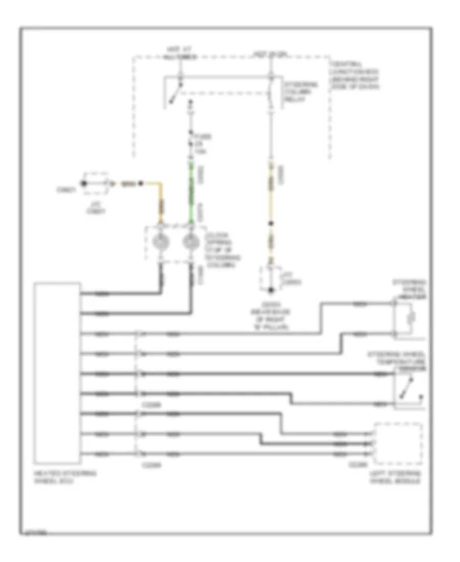 Heated Steering Wheel Wiring Diagram for Land Rover Range Rover HSE 2007