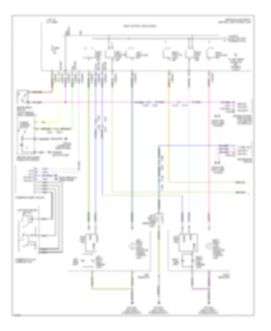 Exterior Lamps  Trailer Connector Wiring Diagram (1 of 2) for Land Rover Discovery 2 2014