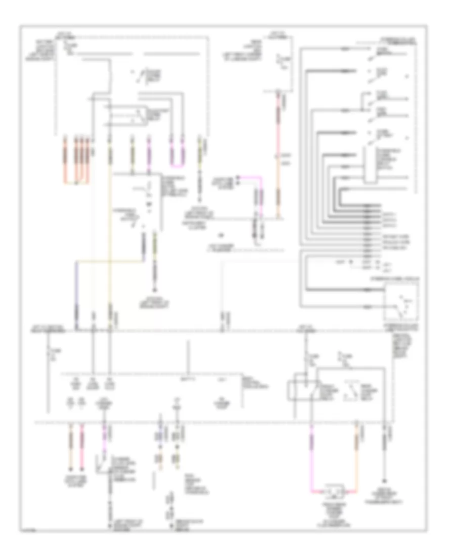 Электросхема передних стеклоочистителей дворников и омывателя лобового стекла для Land Rover Discovery 2 HSE 2014