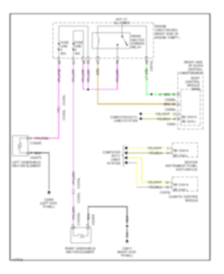 Heated Windshield Wiring Diagram for Land Rover Discovery 4 2014