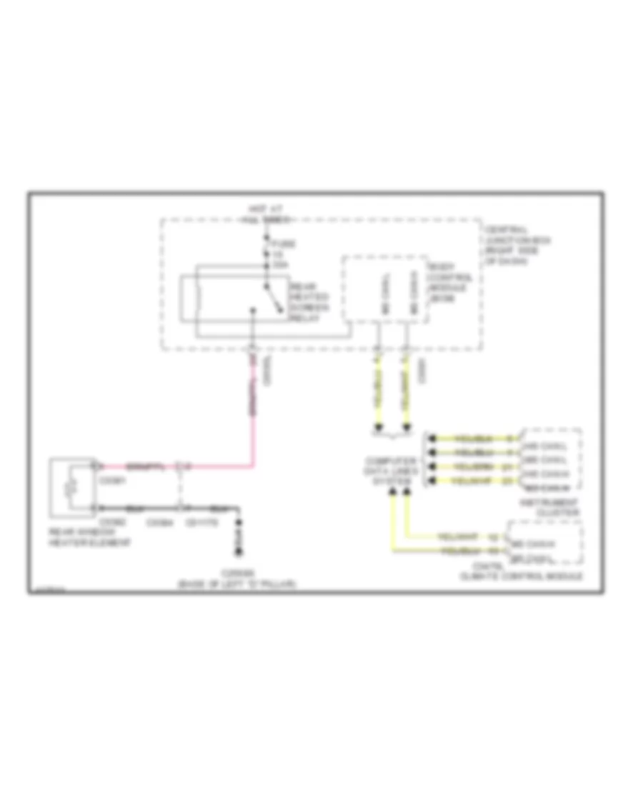 Rear Defogger Wiring Diagram for Land Rover Discovery 4 2014