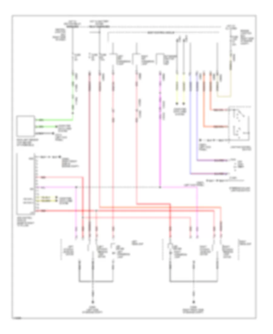 Adaptive Front Lighting Wiring Diagram for Land Rover Discovery 4 2014