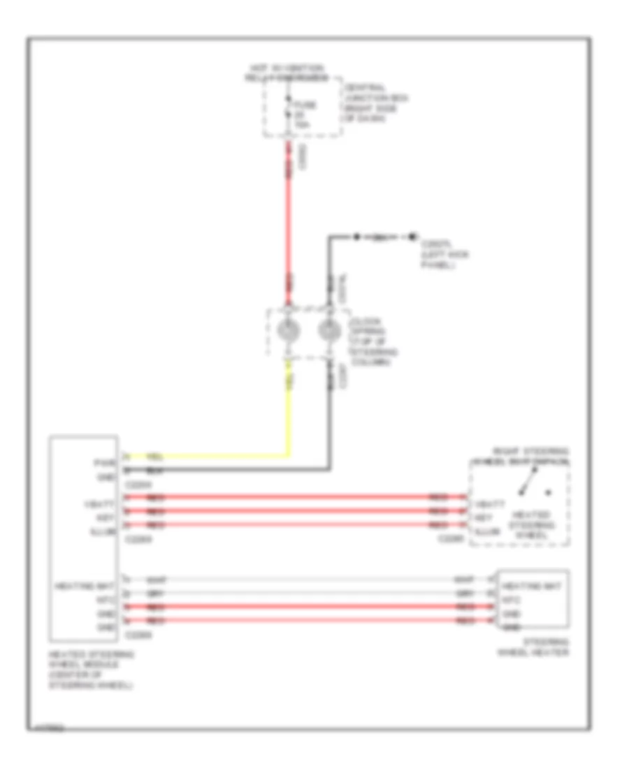 Heated Steering Wheel Wiring Diagram for Land Rover Discovery 4 2014