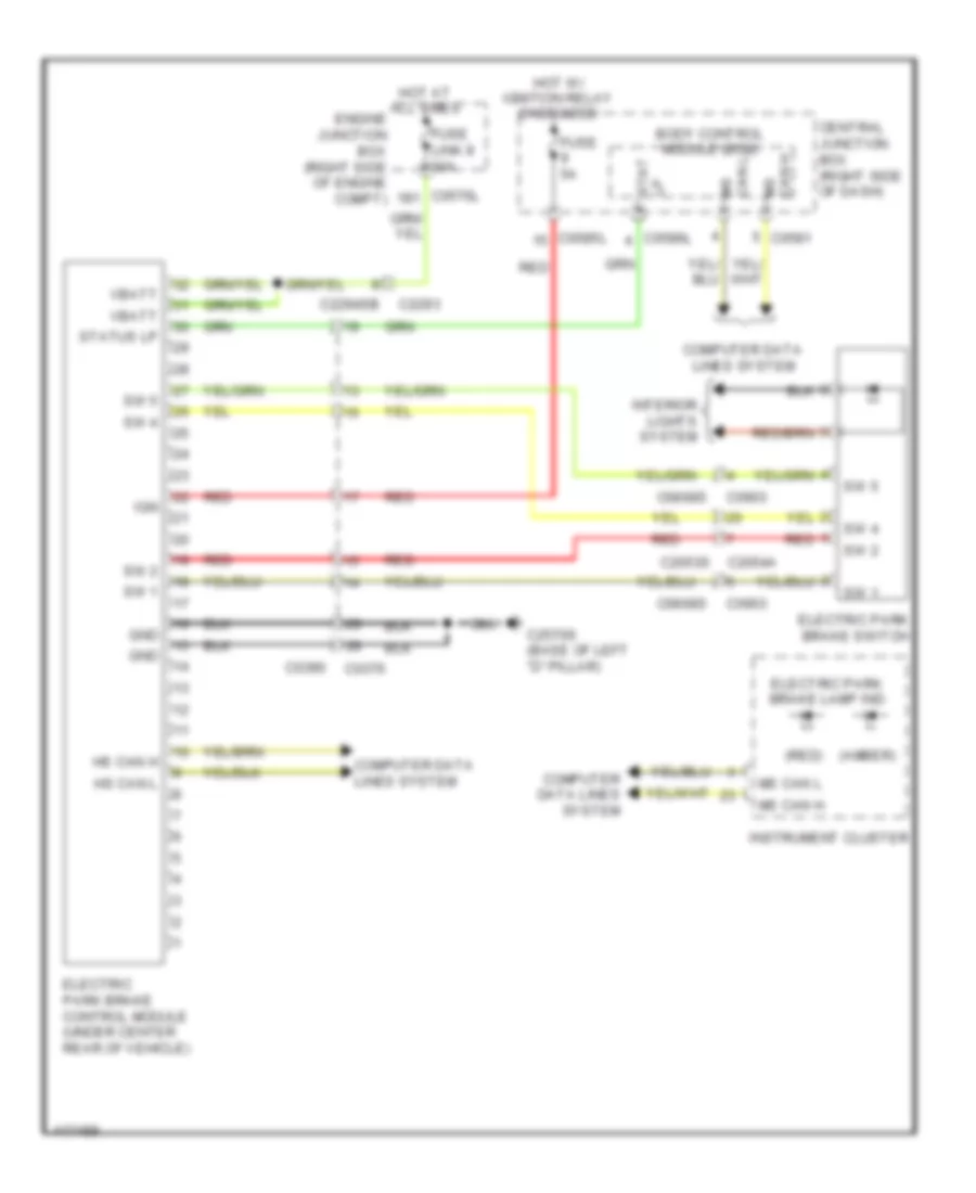 Park Brake Release Wiring Diagram for Land Rover Discovery 4 2014