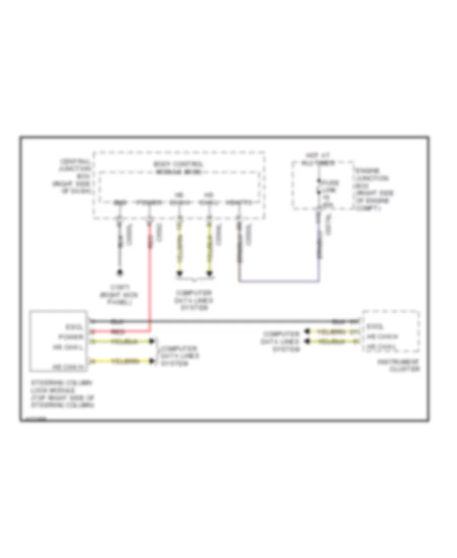 Steering Column Wiring Diagram for Land Rover Discovery 4 2014