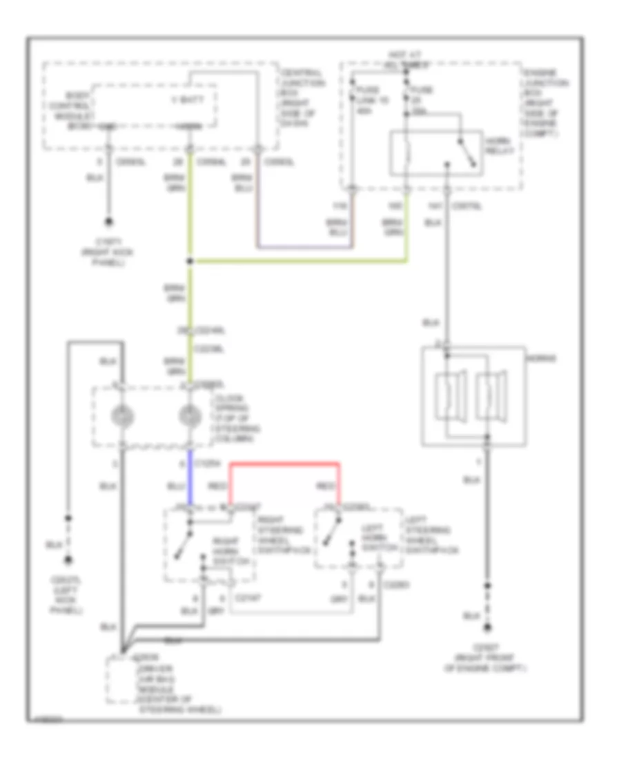Horn Wiring Diagram for Land Rover Discovery 4 HSE 2014