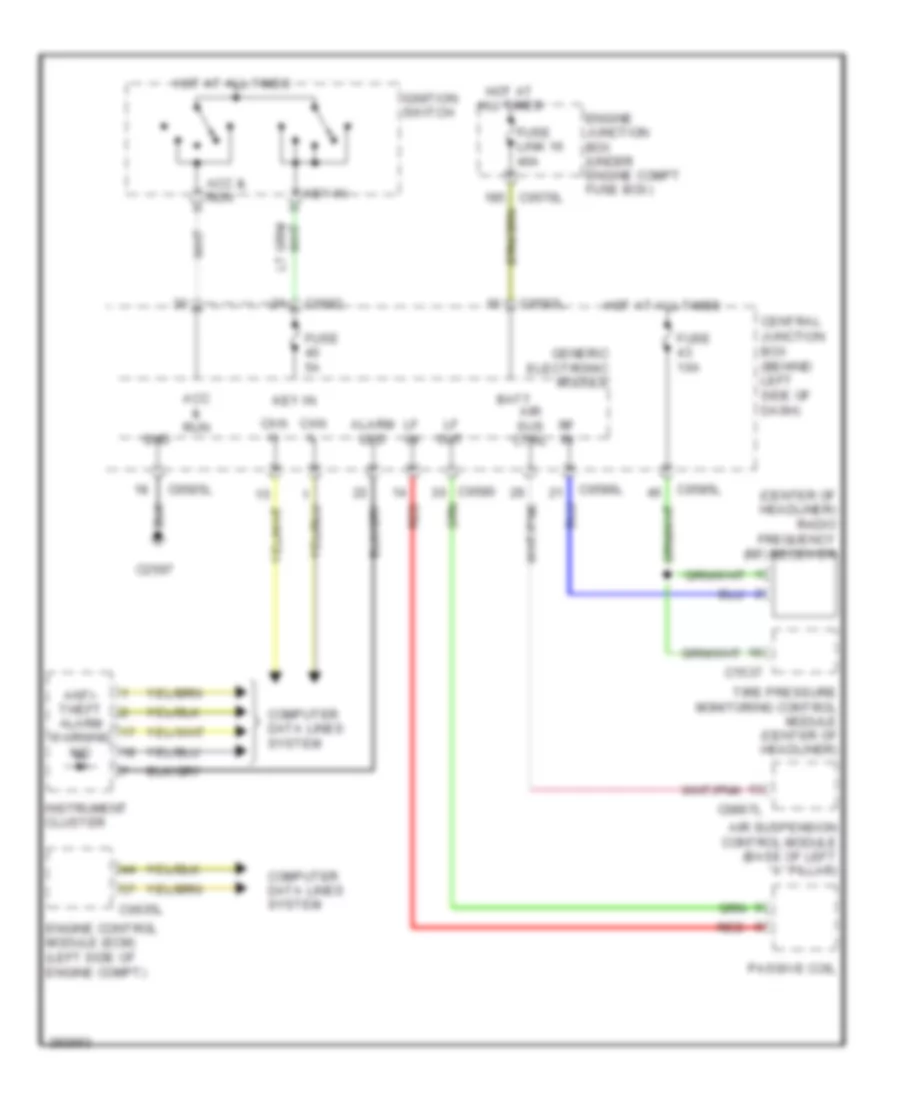 Anti-theft Wiring Diagram, Passive for Land Rover Discovery 3 HSE 2008