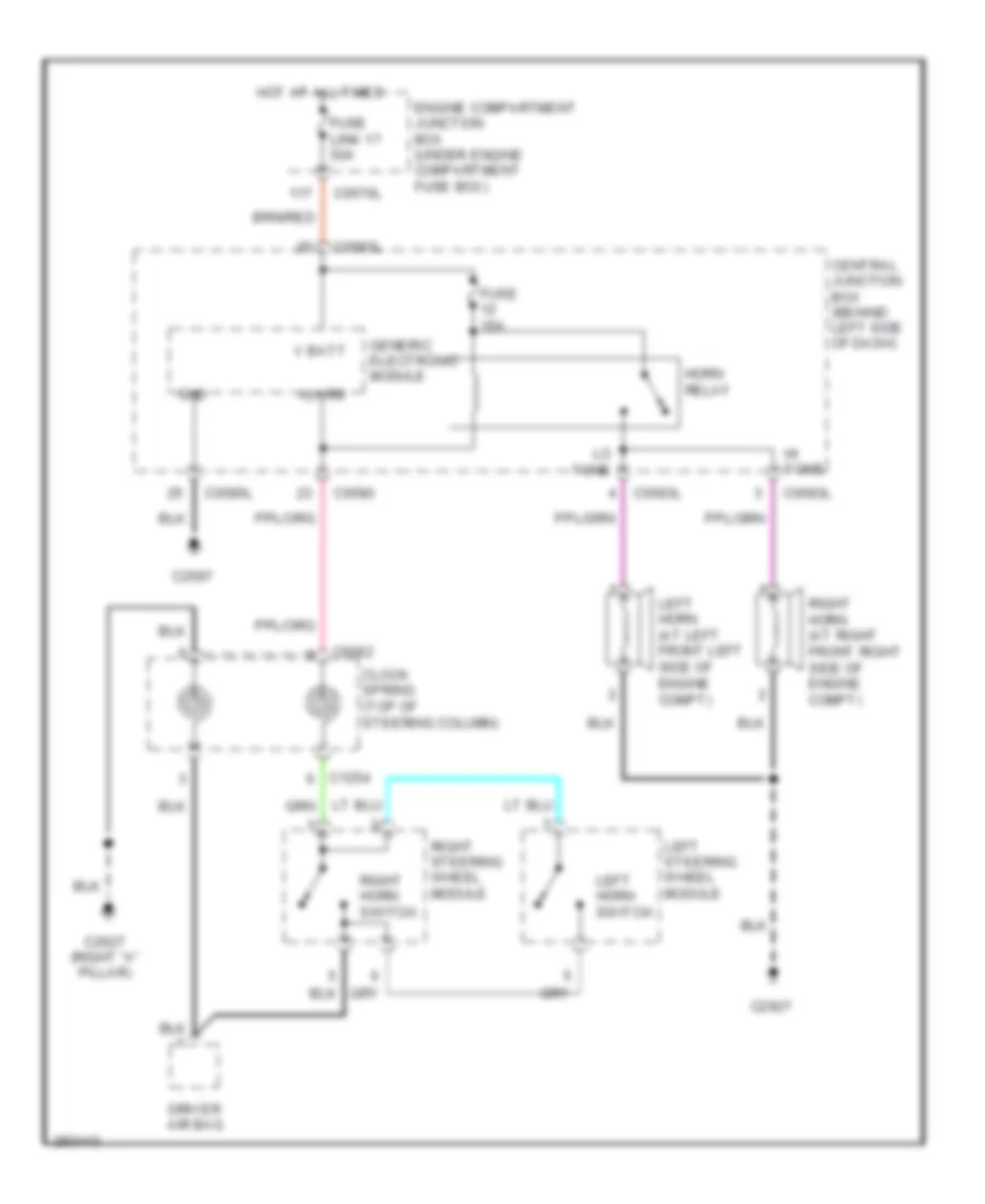 Horn Wiring Diagram for Land Rover Discovery 3 HSE 2008