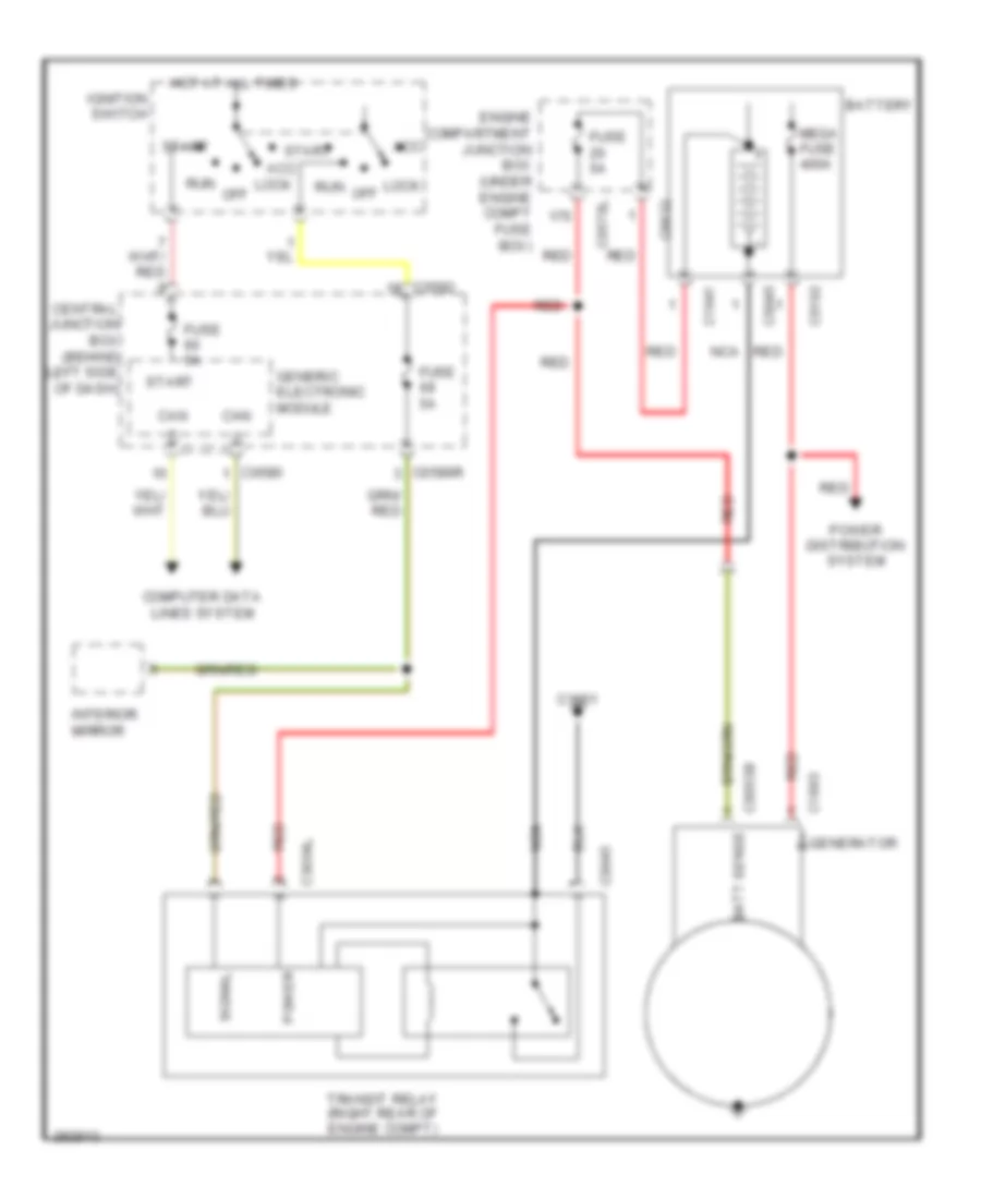 Charging Wiring Diagram with Transit Relay for Land Rover Discovery 3 HSE 2008
