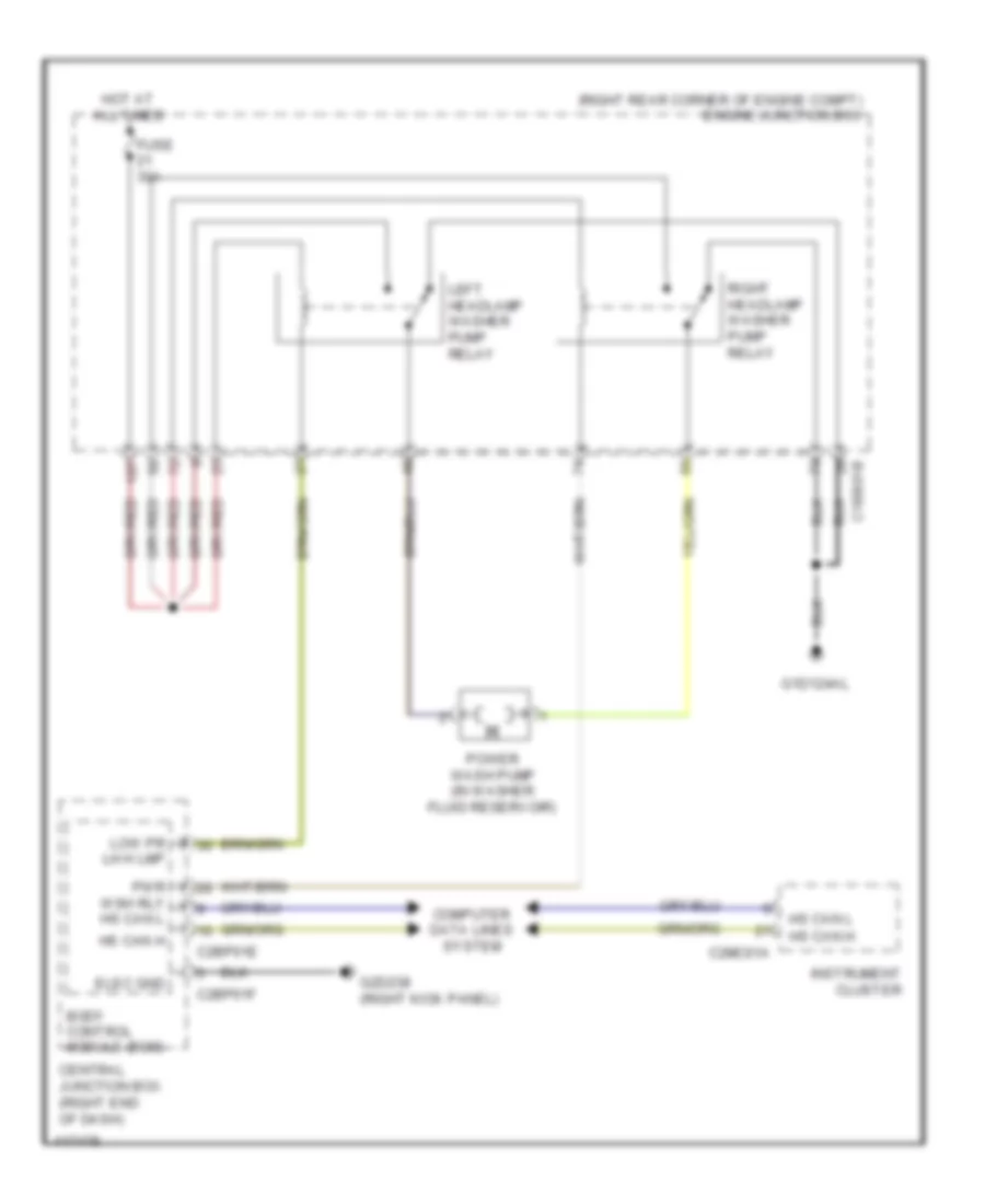 Power Wash Wiring Diagram for Land Rover Range Rover 2014