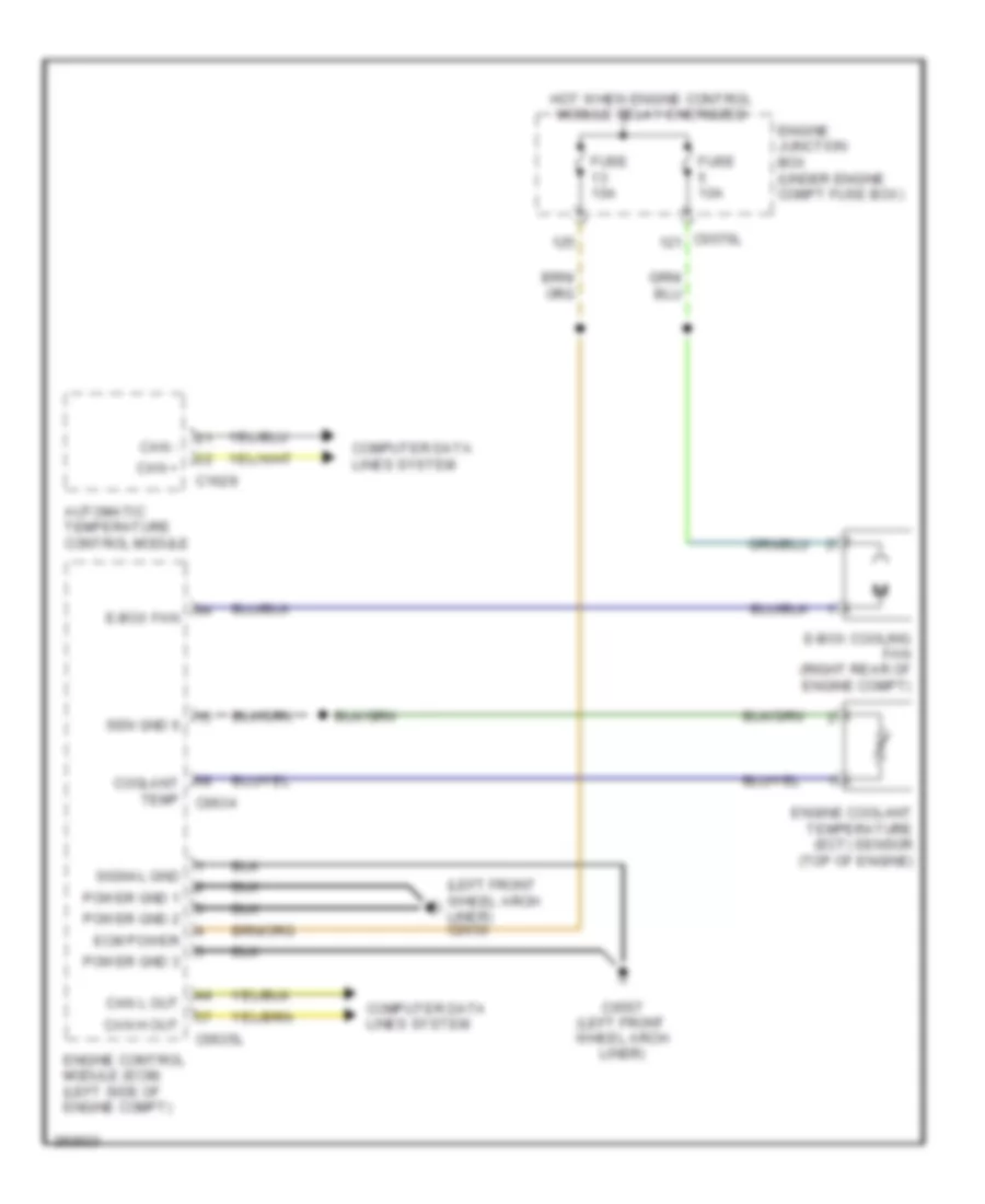 Cooling Fan Wiring Diagram for Land Rover Discovery 3 SE 2008