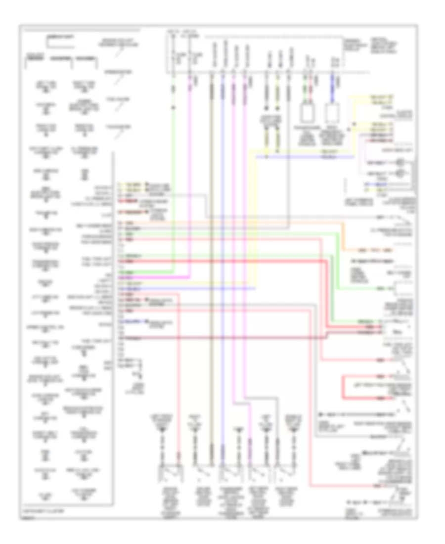 Instrument Cluster Wiring Diagram for Land Rover Discovery 3 SE 2008