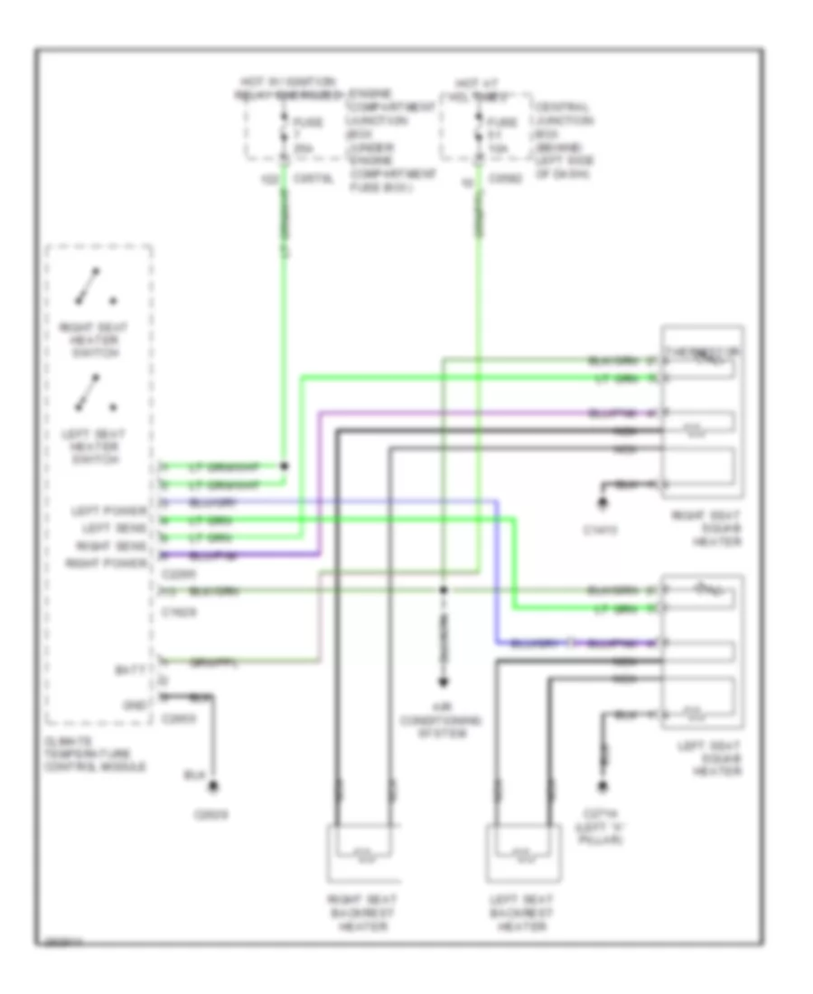 Front Seat Heater Wiring Diagram for Land Rover Discovery 3 SE 2008