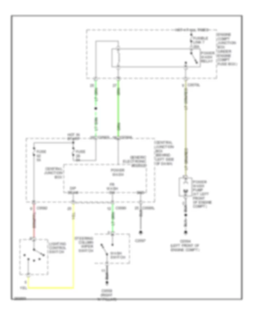 Power Wash Wiring Diagram for Land Rover Discovery 3 SE 2008