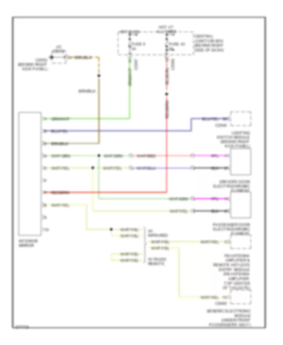 Electrochromic Mirror Wiring Diagram for Land Rover Range Rover HSE 2008