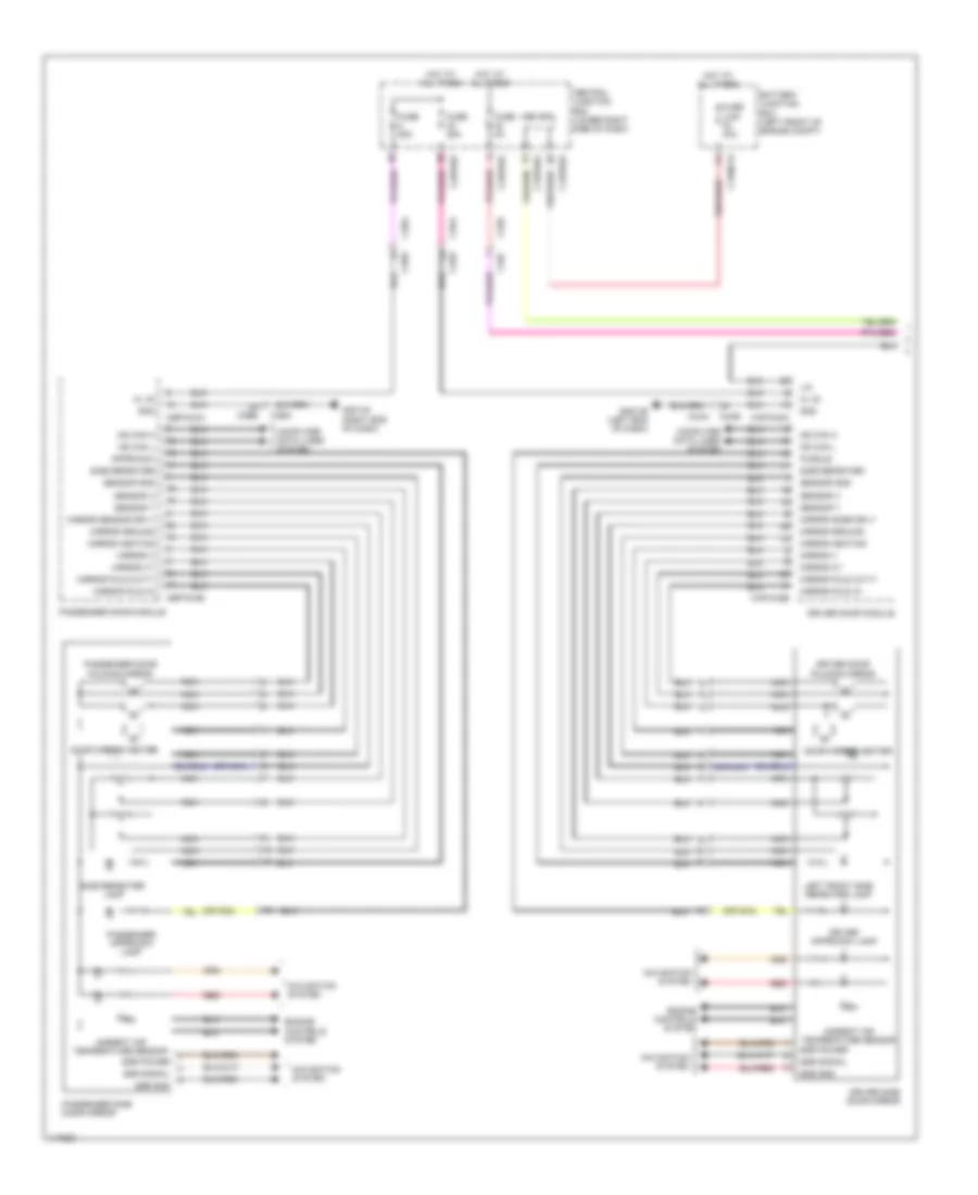 Memory Mirrors Wiring Diagram (1 of 2) for Land Rover Range Rover Evoque Dynamic 2014