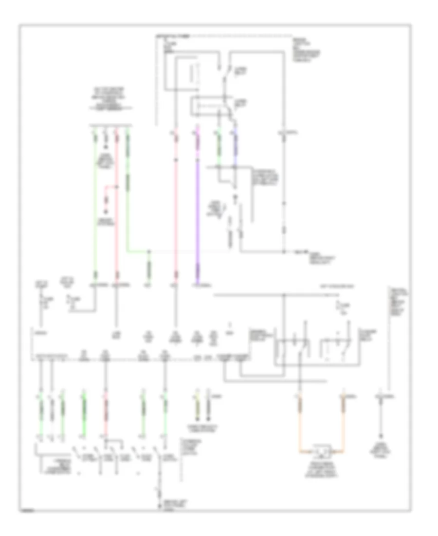 Электросхема передних стеклоочистителей дворников и омывателя лобового стекла для Land Rover Range Rover Sport LE 2008