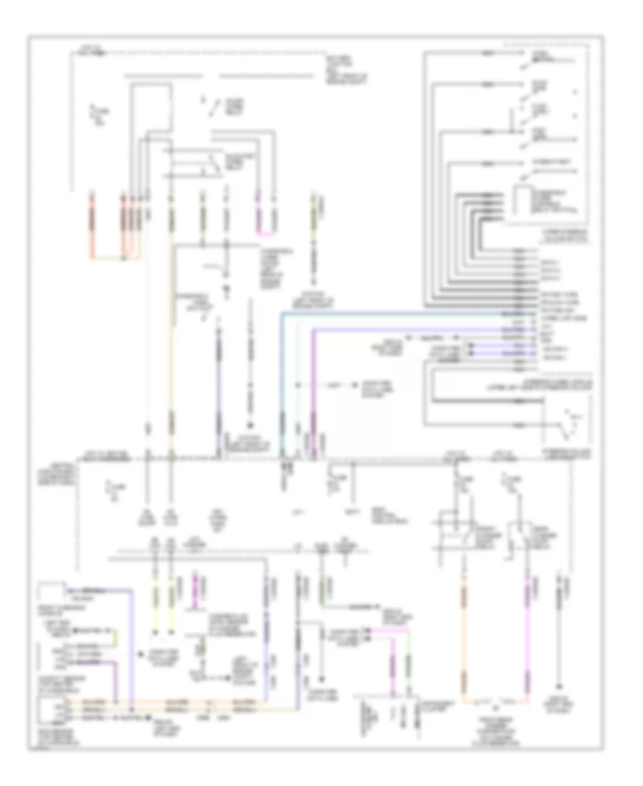 Электросхема передних стеклоочистителей дворников и омывателя лобового стекла для Land Rover Range Rover Evoque Pure 2014