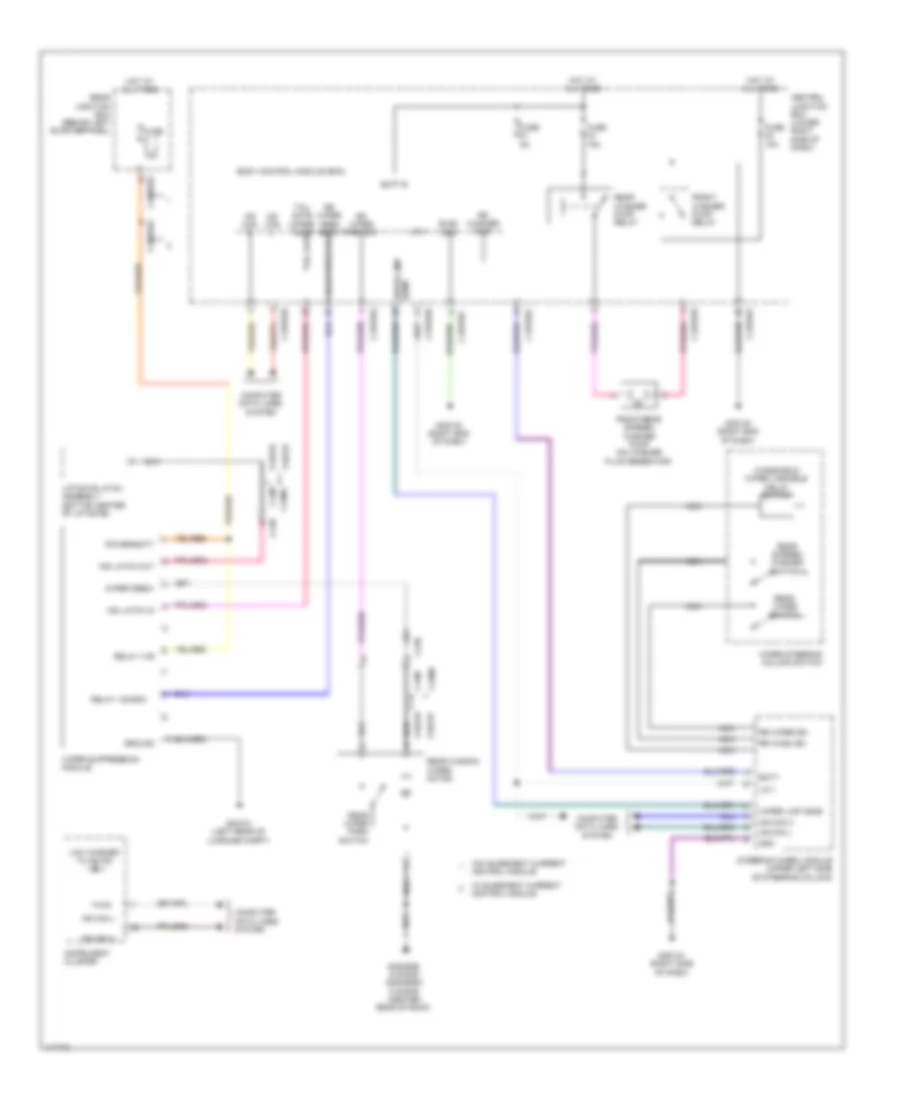 Электросхема заднего стеклоочистителя дворника и омывателя для Land Rover Range Rover Evoque Pure 2014