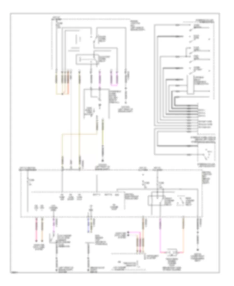 Электросхема передних стеклоочистителей дворников и омывателя лобового стекла для Land Rover Discovery 2 HSE 2009
