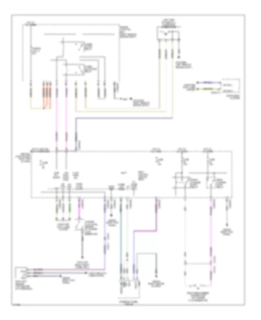 Электросхема передних стеклоочистителей дворников и омывателя лобового стекла для Land Rover Range Rover Sport HSE 2014