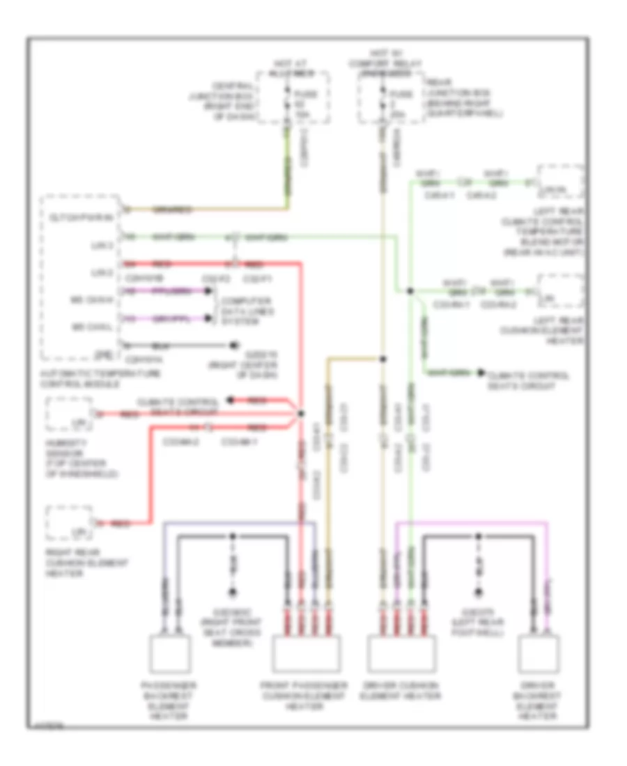 Front Heated Seats Wiring Diagram for Land Rover Range Rover Sport HSE 2014