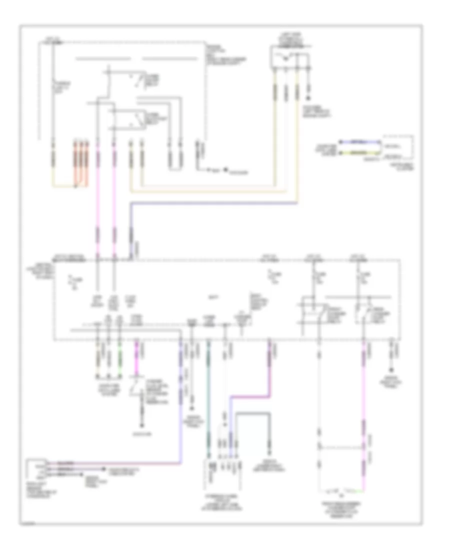 Электросхема передних стеклоочистителей дворников и омывателя лобового стекла для Land Rover Range Rover Supercharged 2014