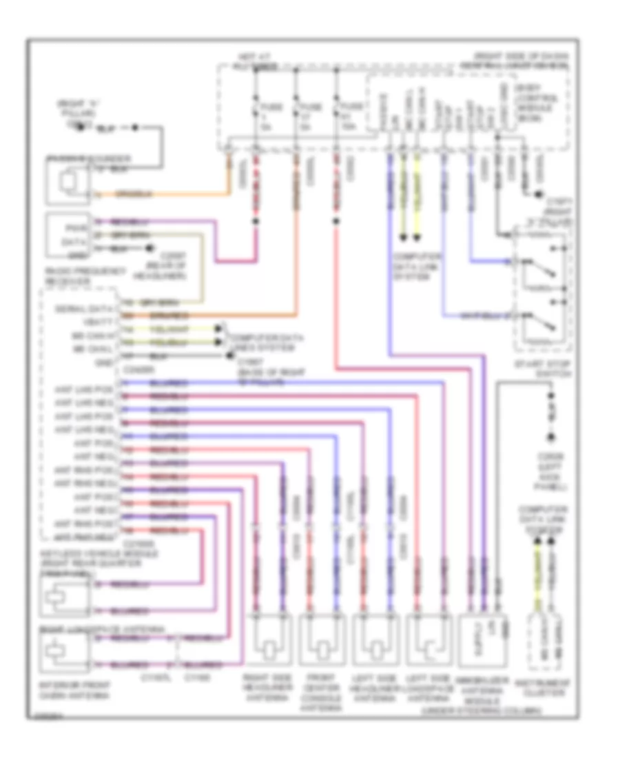 Anti theft Wiring Diagram Passive for Land Rover Discovery 4 2010