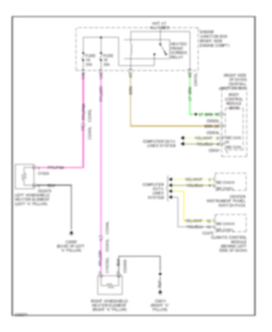 Heated Windshield Wiring Diagram for Land Rover Discovery 4 2010