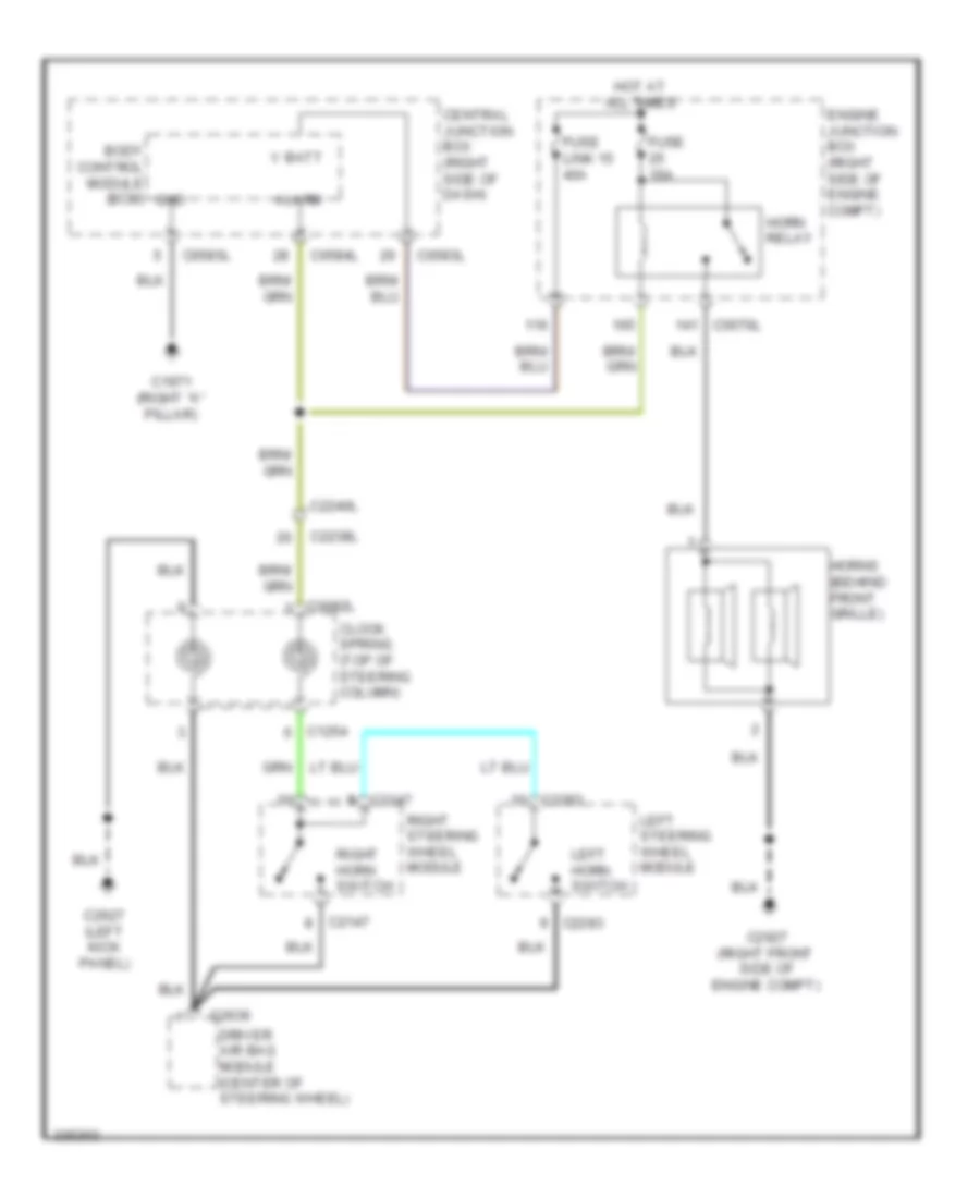 Horn Wiring Diagram for Land Rover Discovery 4 2010