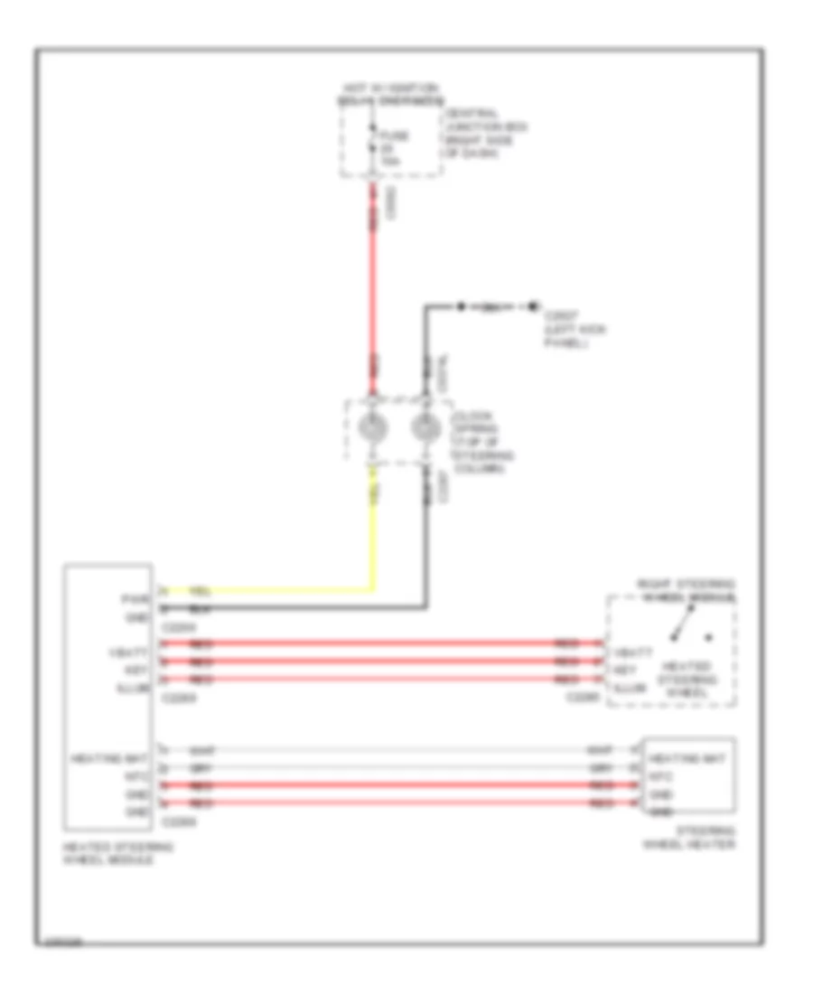 Heated Steering Wheel Wiring Diagram for Land Rover Discovery 4 2010