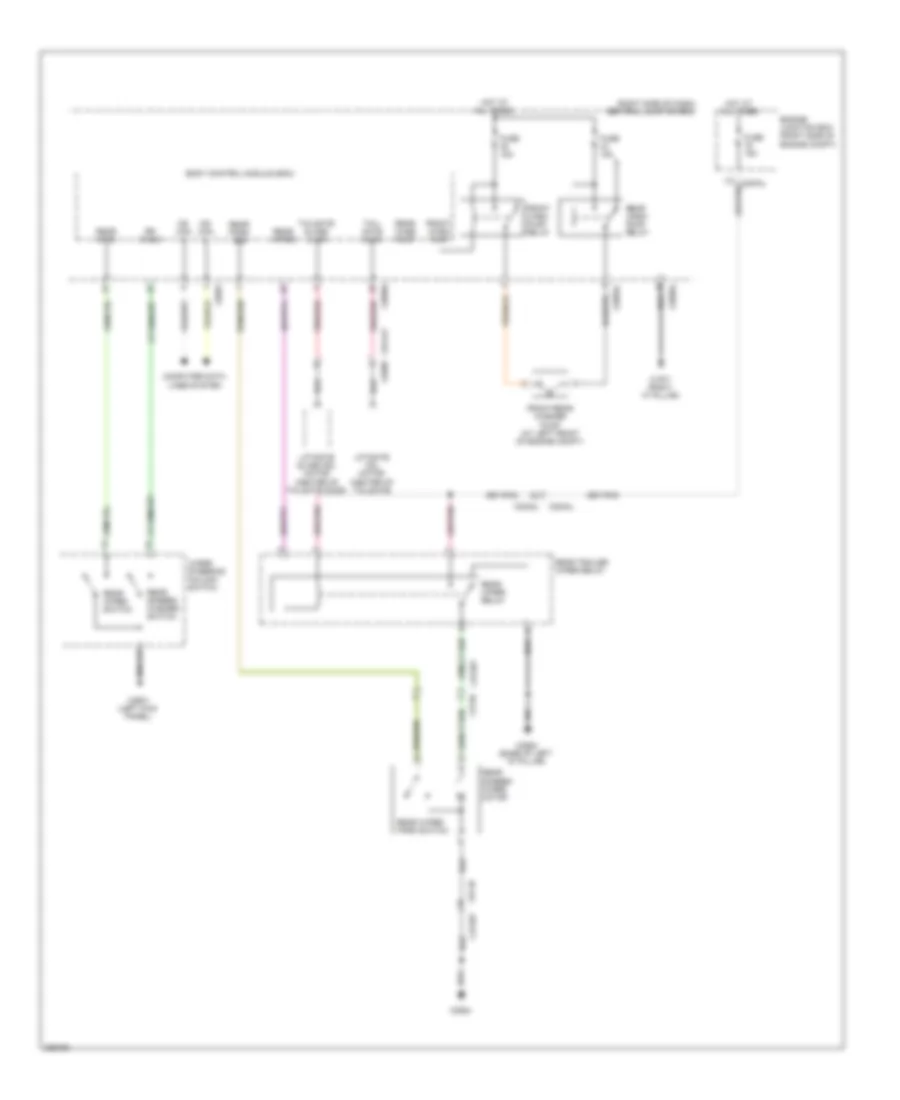 Электросхема заднего стеклоочистителя дворника и омывателя для Land Rover Range Rover Sport HSE 2010