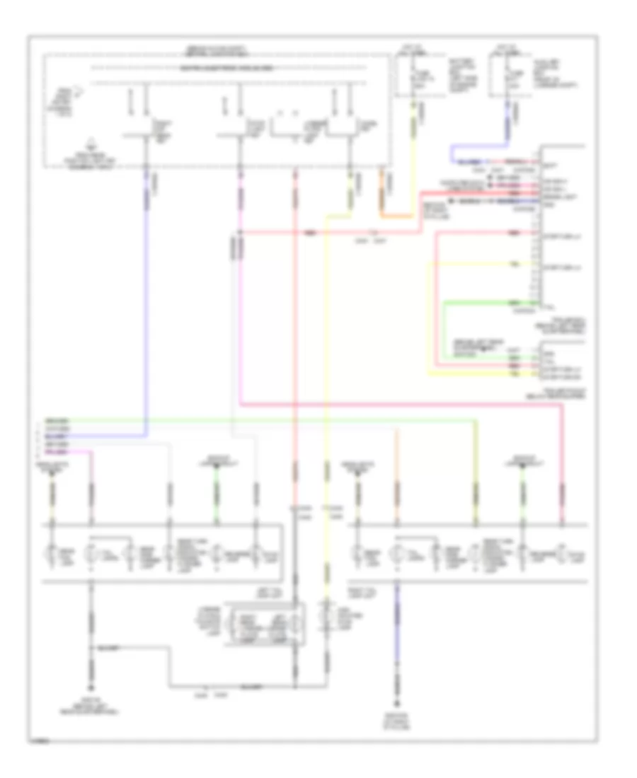 Exterior Lamps  Trailer Connector Wiring Diagram 2 of 2 for Land Rover Discovery 2 2011